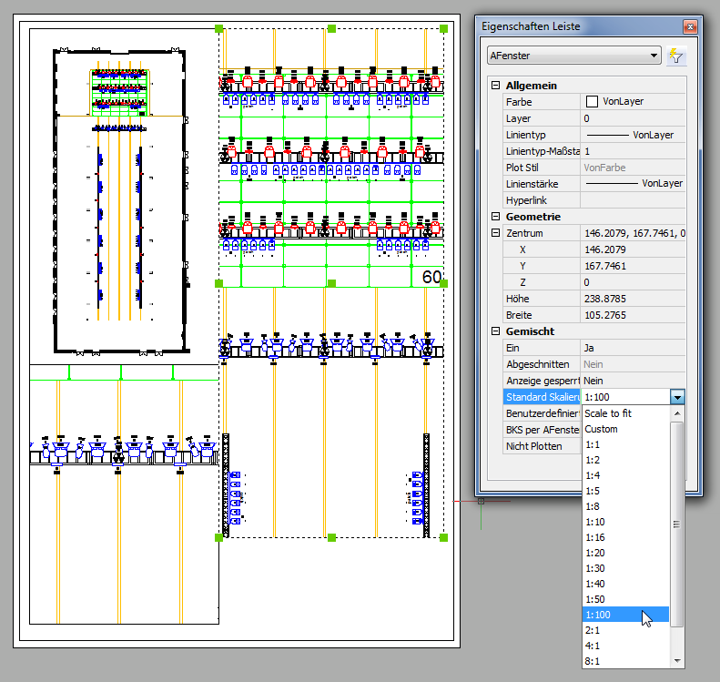 Anpassen des Plotmaßstabs eines Ansichtsfensters