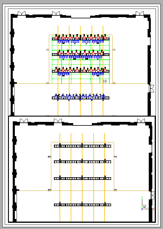 Layout mit Ansichtsfenster und unterschiedlichen Layeranzeigen