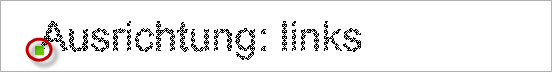 Ausrichtung: links