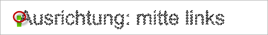 Ausrichtung: mitte links